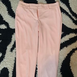 Victoria’s Secret baby pink crepe ankle trouser size 8